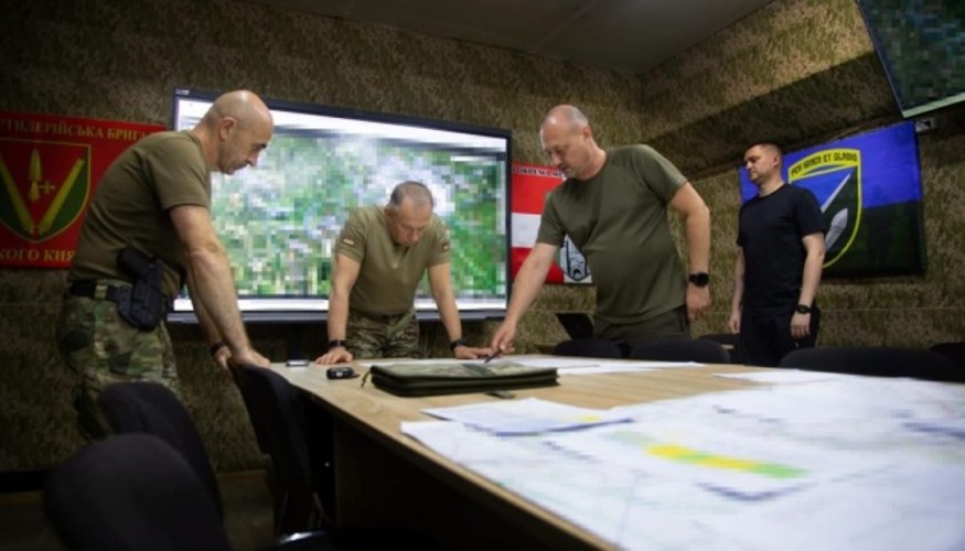 Головнокомандувач ЗСУ Олександр Сирський під час робочої поїздки на Костянтинівський напрямок