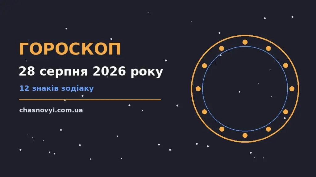 Гороскоп на 28 серпня 2026 року: поради для кожного знака про події, зустрічі та вибір