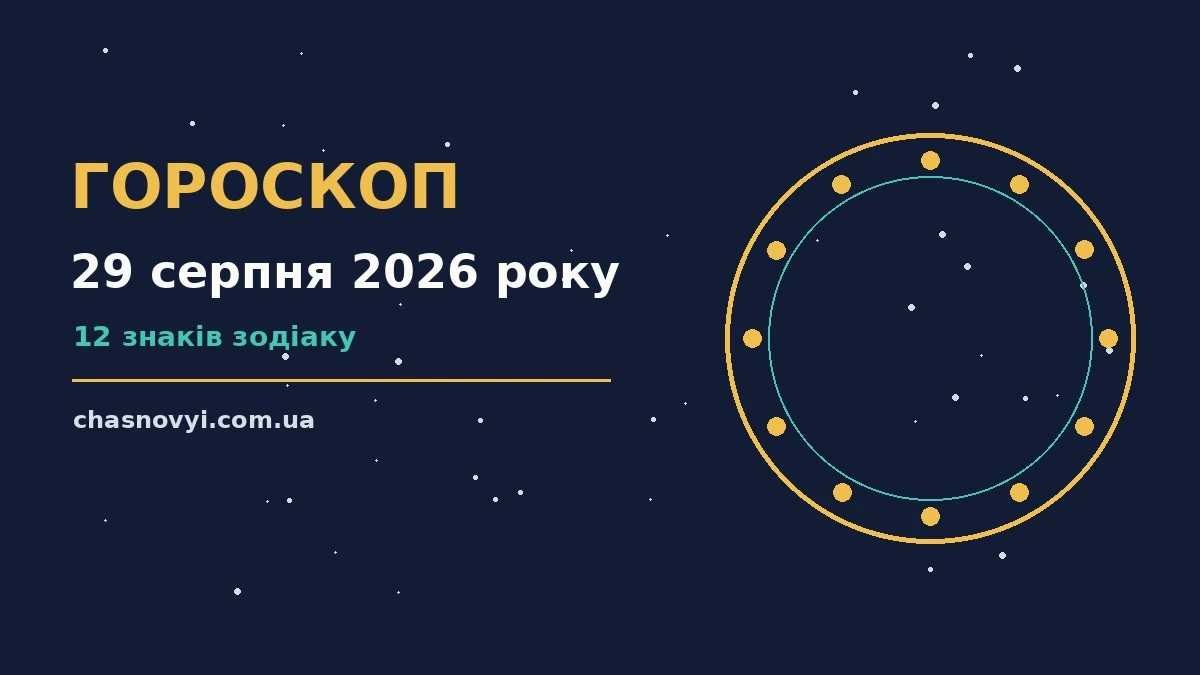 Щоденний гороскоп на 29 серпня 2026 року для дванадцяти знаків зодіаку