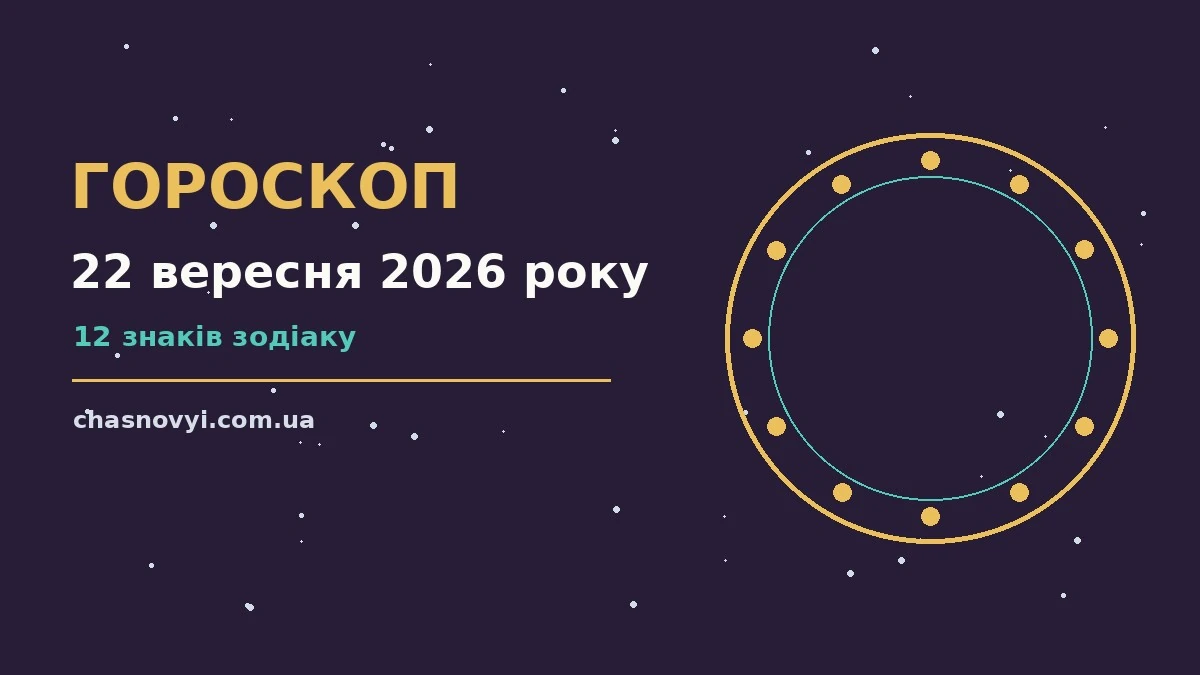 Гороскоп на 22 вересня 2026 року: вівторок, родинний затишок і спокійний темп дня