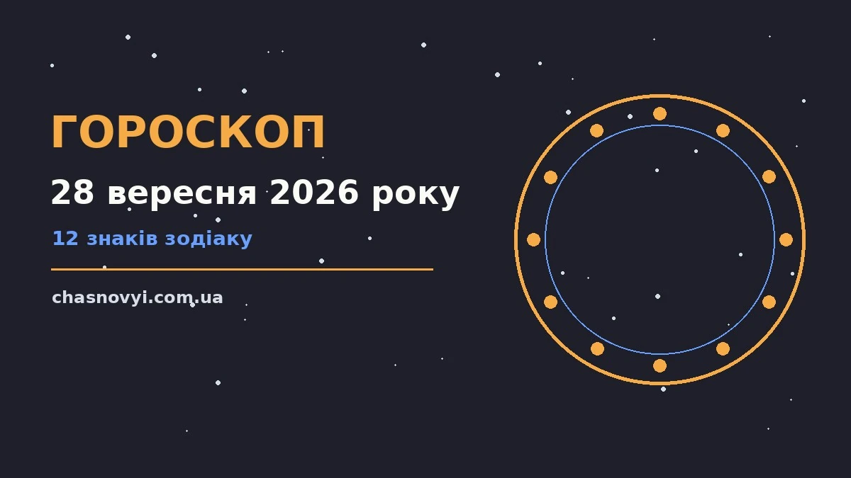 Зоряний гороскоп на 28 вересня 2026 року, нічне небо та знаки зодіаку