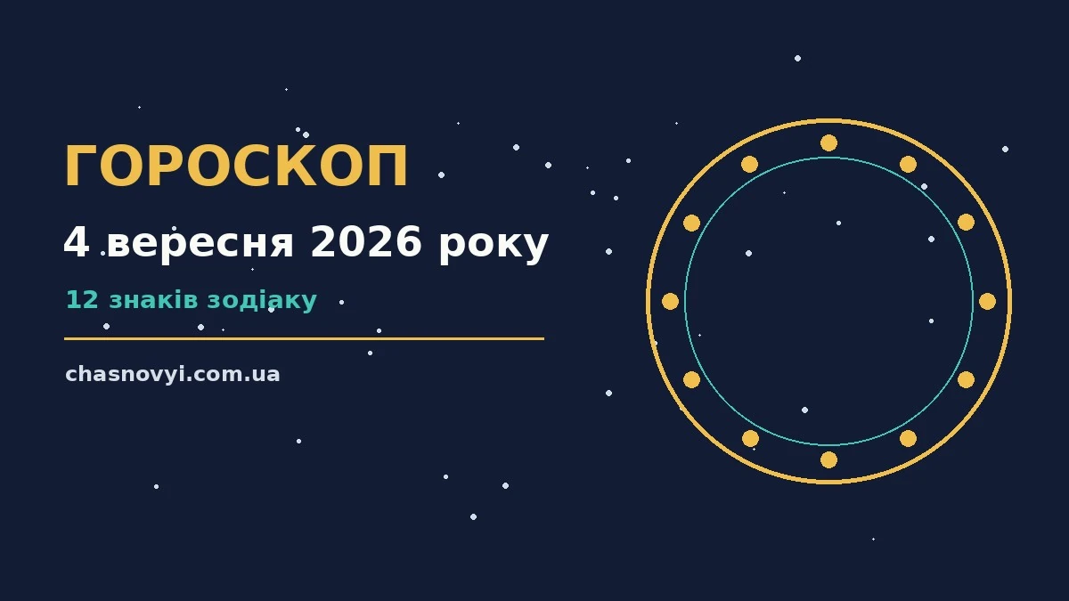 Гороскоп на 4 вересня 2026 року: поради для кожного знака про події, зустрічі та вибір